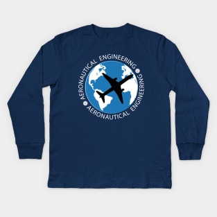 aeronautical engineering airplane engineer aero Kids Long Sleeve T-Shirt